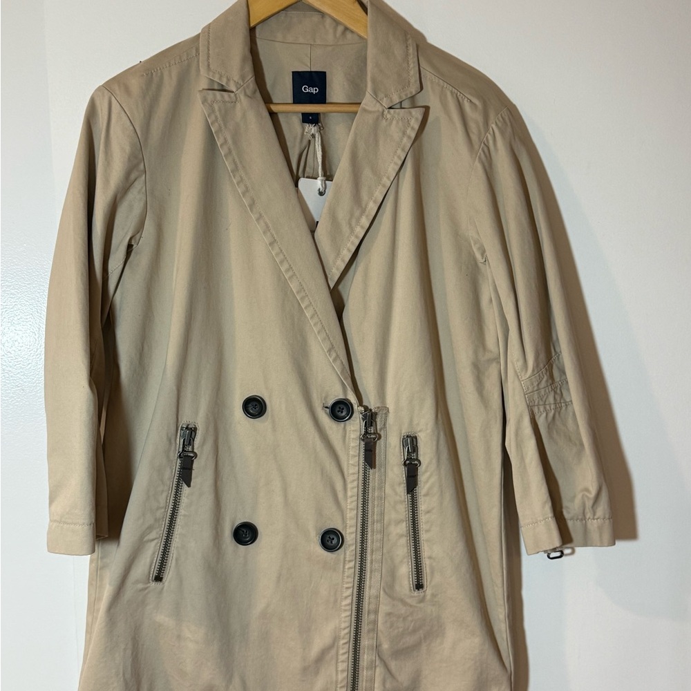 Gap Design Edition by AlexanderWang  Double-Breasted Trench Coat with Zip Detail
